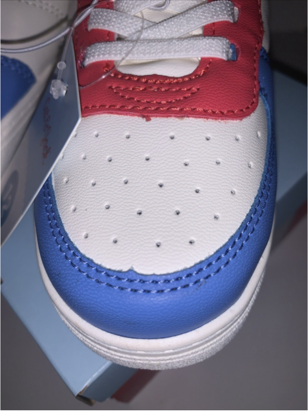 Cat & Jack Toddler Jaid Solid Court Sneakers Faux Leather Color Block Size 12 - Picture 8 of 16